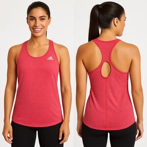 Adidas Vibrant Pink Cross Open Back Athletic Tank Large